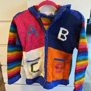 Big girls handmade sweater jacket